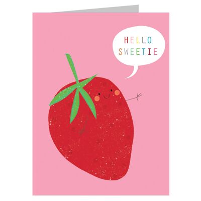 SM36 Mini Strawberry Greetings Card