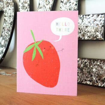 SM36 Mini carte de vœux aux fraises 2