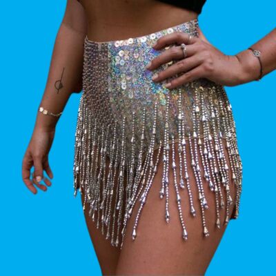 Mermaid Booty Sequin Shorts with Beads
