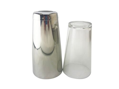 Boston Tin 28oz & Boston Glass 16oz Weighted Cocktail Shaker Set - Stainless Steel