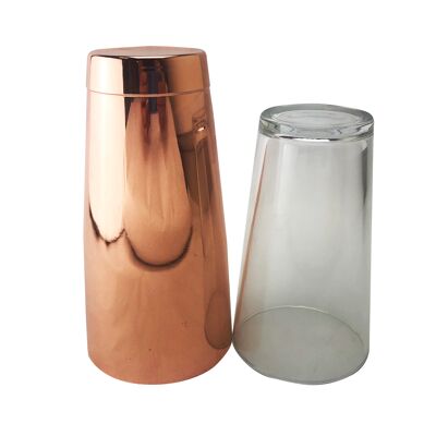 Boston Tin 28oz & Boston Glass 16oz Weighted Cocktail Shaker Set - Copper