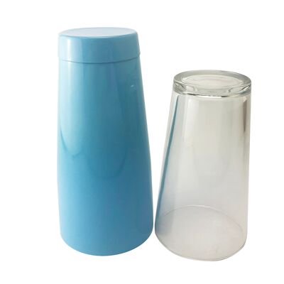 Boston Tin 28oz & Boston Glass 16oz Weighted Cocktail Shaker Set - Sky Blue