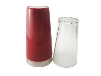 Boston Tin 28oz & Boston Glass 16oz Cocktail Shaker Set - Vinyle Rouge