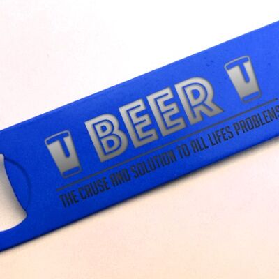 Beer, Life's Problem and Solution! - Blue