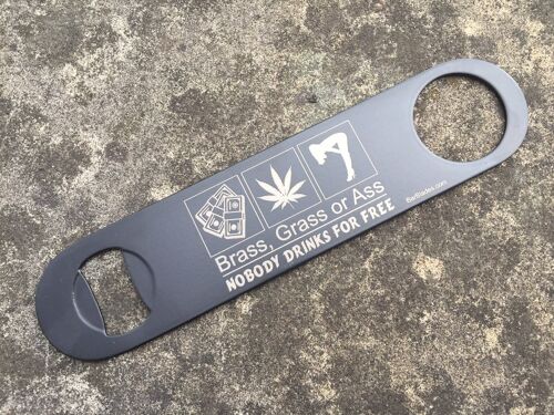 Brass, Grass or Ass Bar Blade - Black