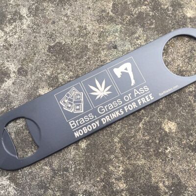 Brass, Grass or Ass Bar Blade - Black