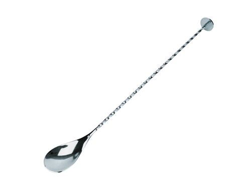 Twisted Mixing Flat Head Stainless Steel Bar Spoon 