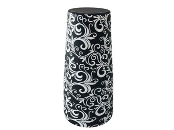 Noir 28 oz Boston Cocktail Shaker Étain Motif de fleurs pondérées