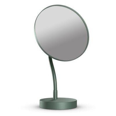 Spiegel unbeleuchtet mit Standfuß und Schwanenhals - Grün
