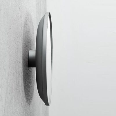 Spiegel unbeleuchtet mit Wandbefestigung zum Kleben (Magnethalter) - Silber