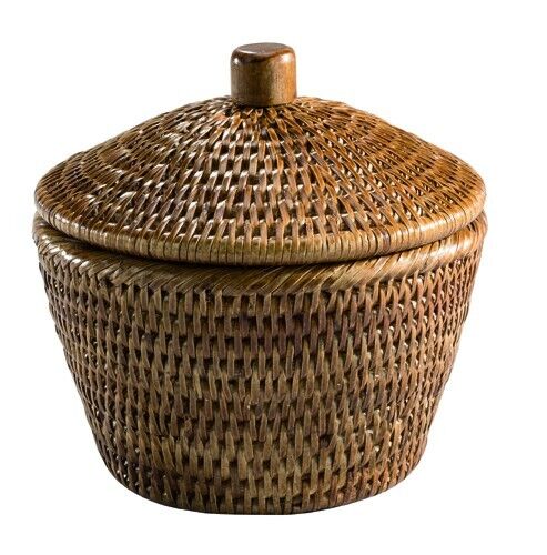 Caja redonda Toinon en ratán miel