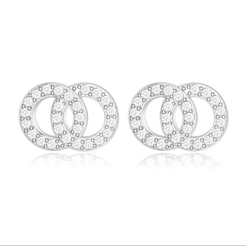 Forever Earrings/18K White Gold & Cubic Zirconia