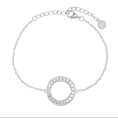 Bracelet Eternal Circle / Or blanc 18 carats et zircons cubiques de première qualité