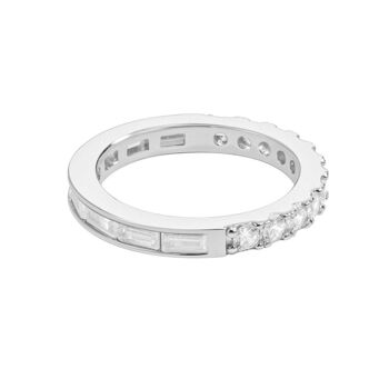 Bague Aurora / Or blanc 18 carats et zircon cubique de qualité supérieure - Moyen (US 7) 3