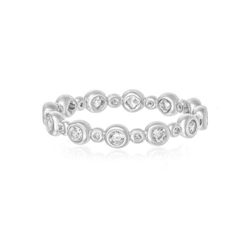 Eternal Ring/18k White Gold & Premium Cubic Zirconia - Medium (US 7)