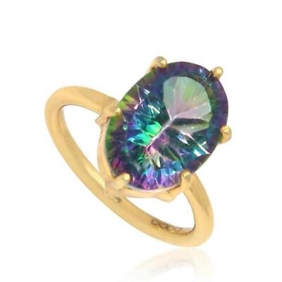 Bague L'Univers/Topaze Mystique Or Jaune 18k Vermeil