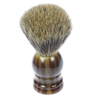 Pennello da barba, Rein Badger, manico avana, anello Ø 22mm