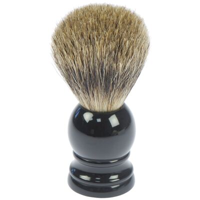 Shaving brush, Rein Badger, black handle, ring Ø 22mm