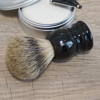 Blaireau, Rein Badger, manche noir, anneau Ø 22mm 3