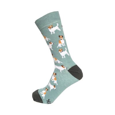 Socken mit Jack-Russell-Muster