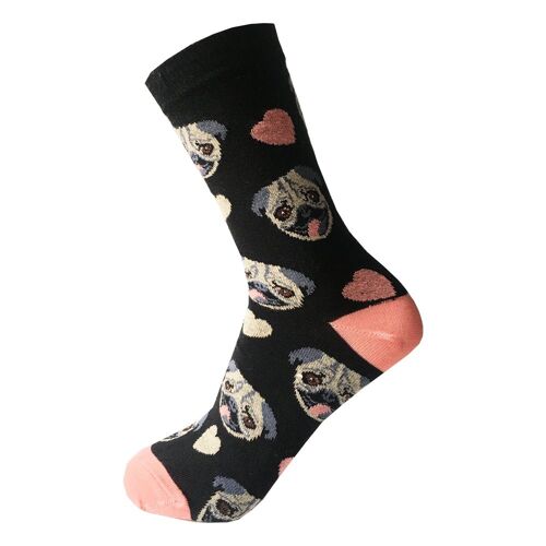 Pug Pattern Socks