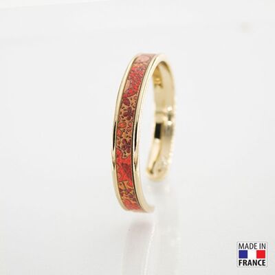 Bracelet taille S-finition doré - imprimé Poupée russe - cuir EPV de luxe taurillon grainé galuchat