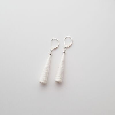 Boucle d'oreille ATHENA Blanc Nacré