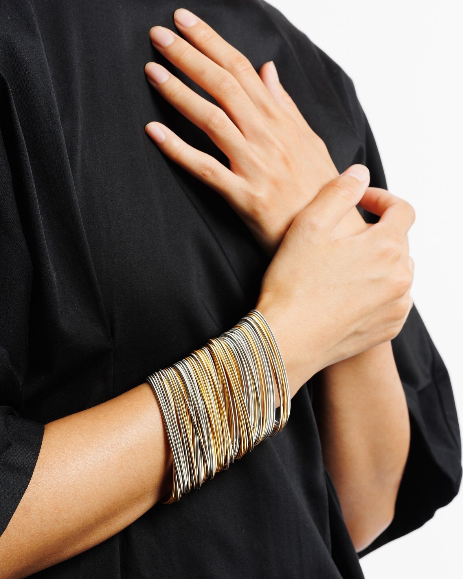 Bracelet Sel et Poivre Or Large