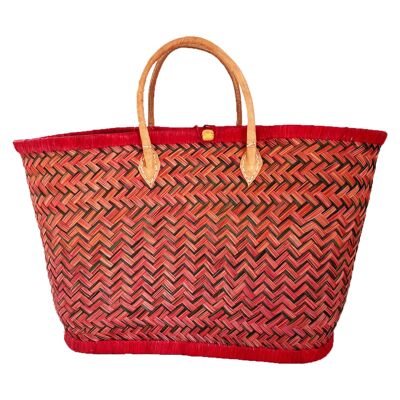 Cesta de lujo Aravoula Tutti frutti Rojo - 30x56x23 cm