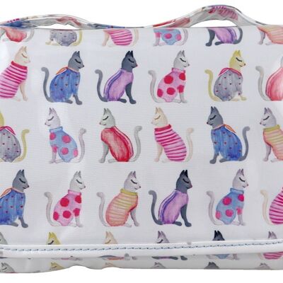 WS Cats By Kat Medium Tri-Fold Bag Cosmetic Bag