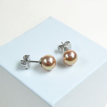 Boucles d'oreilles perles classiques 7mm 4