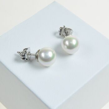 Boucles d'oreilles perles classiques 8mm 1