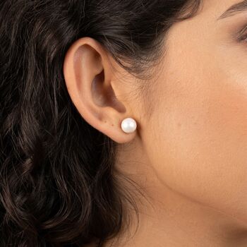 Boucles d'oreilles perles classiques 8mm 2