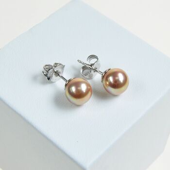 Boucles d'oreilles perles classiques 8mm 5