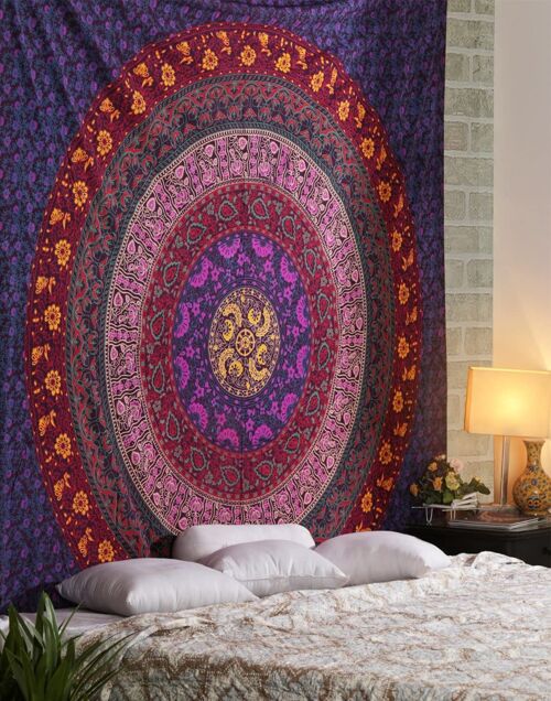 Mandala Tapestry Wall Hannging Bedspread / Double Size ( TP21-D)