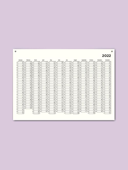 sous-bois - wall calendar A3 -  2022
