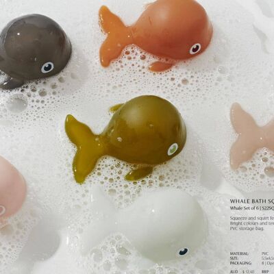 Bath Squirters Whale Set of 6