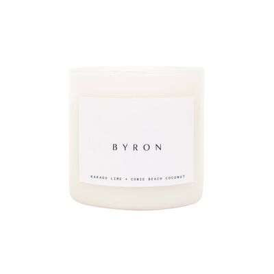 Small Scented Candle Byron - White
