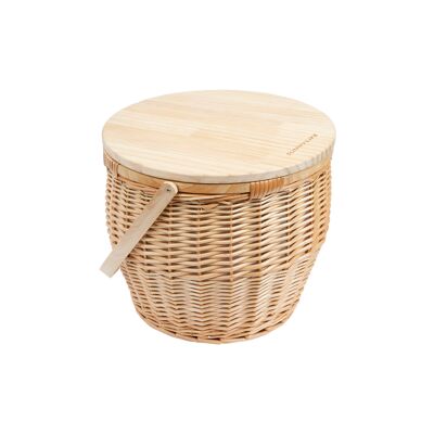 Round Picnic Cooler Basket Nouveau Bleu - Indigo