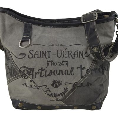 Sunsa petit sac en toile sac à bandoulière sac à bandoulière lavé à la pierre