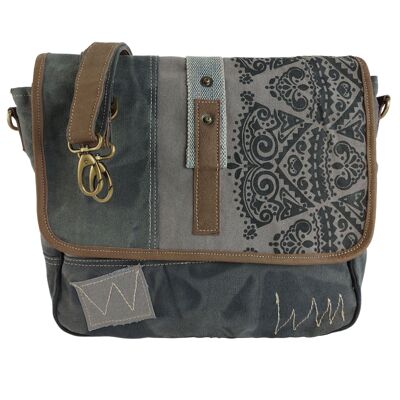 Sunsa Messengertasche Schultertasche stone washed Canvas Mandala Damen Herren