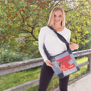 Sac à bandoulière hobo pour femme Sunsa fabriqué à partir de jeans recyclés sac à bandoulière 2