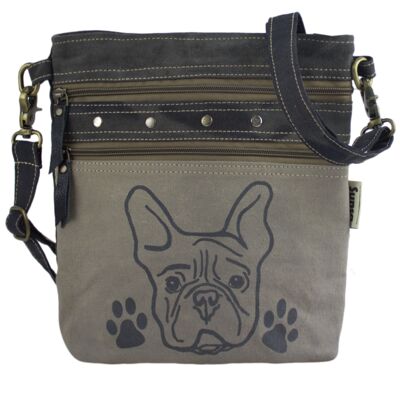 Sunsa petit sac à bandoulière gris sac à bandoulière motif chien Crossbody Bag Dog