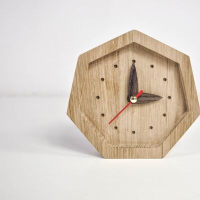 reloj de madera, reloj de mesa de madera