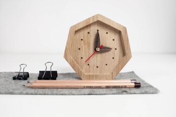 Horloge en bois, Horloge de table en bois 3