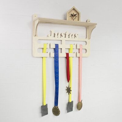 Porta medaglie - Porta medaglie da parete in legno