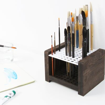 Paintbrush Holder - wooden paintbrush holder