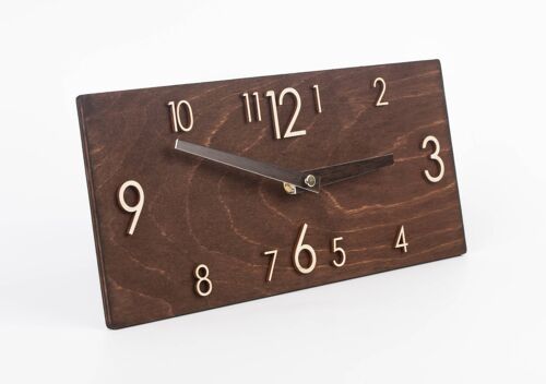 Wall clock, Wooden rectangular wall clock