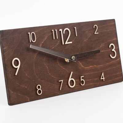 Wall clock, Wooden rectangular wall clock
