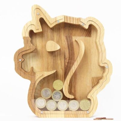 Piggy bank, Wooden piggy Unicorn